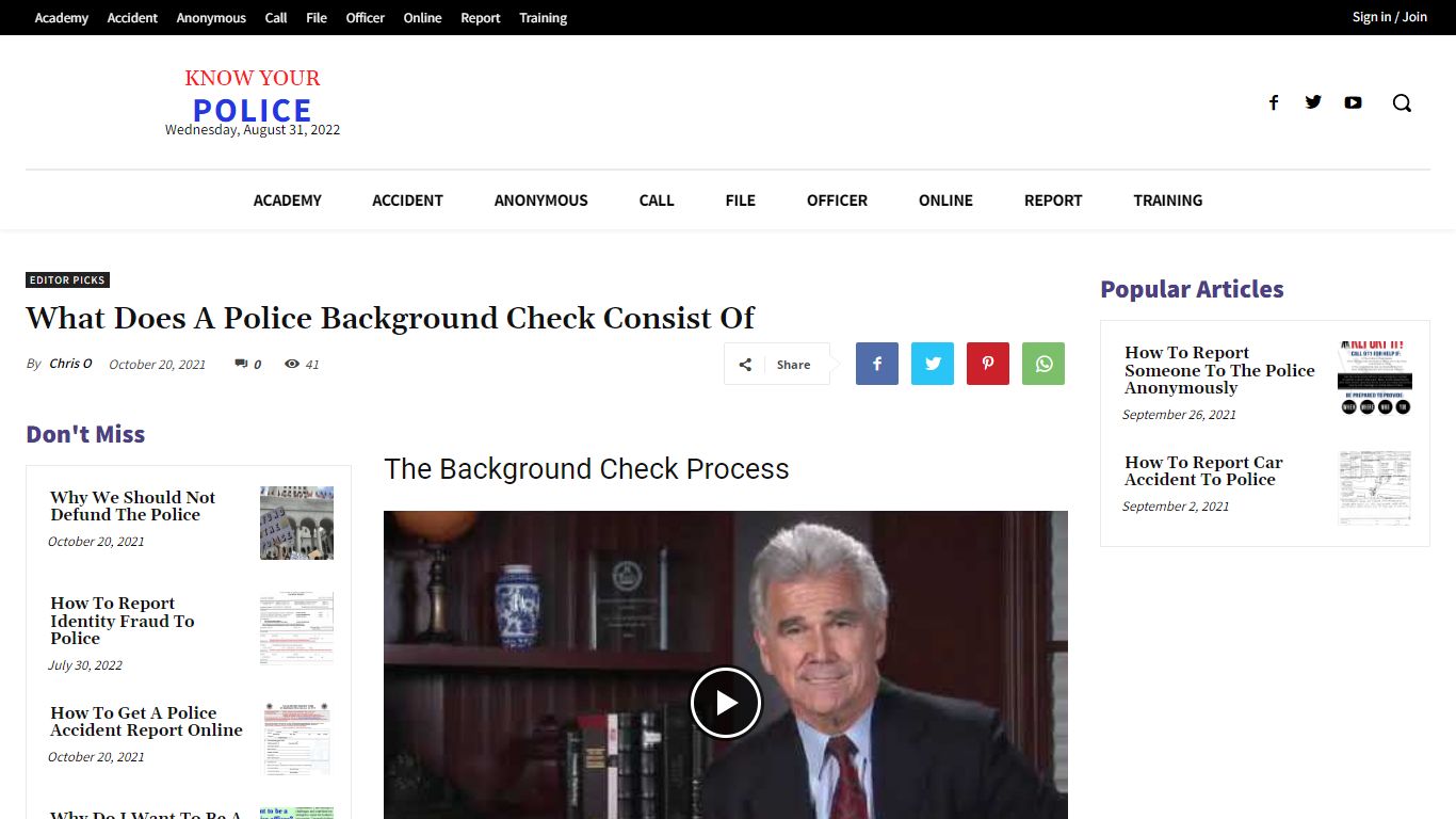 What Does A Police Background Check Consist Of